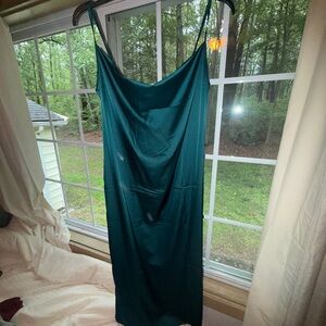 Elegant Teal Slip Dress